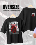 Camiseta Oversize “Cristo Vive en Mí” – Edición Premium 🫀