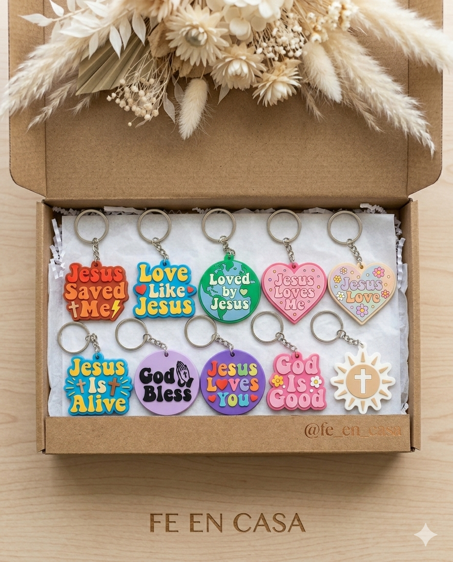 Llaveros Cristianos de Fe – Lleva a Dios Contigo Cada Día