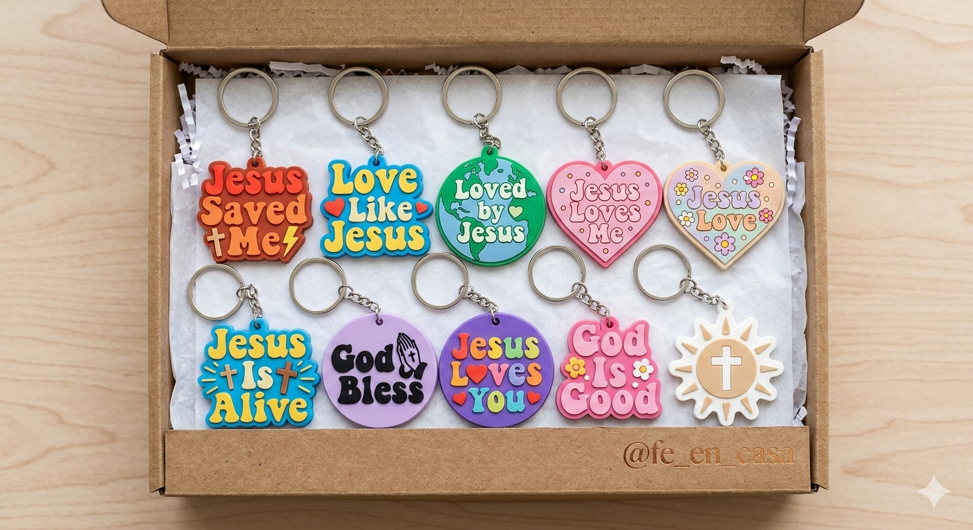 Llaveros Cristianos de Fe – Lleva a Dios Contigo Cada Día